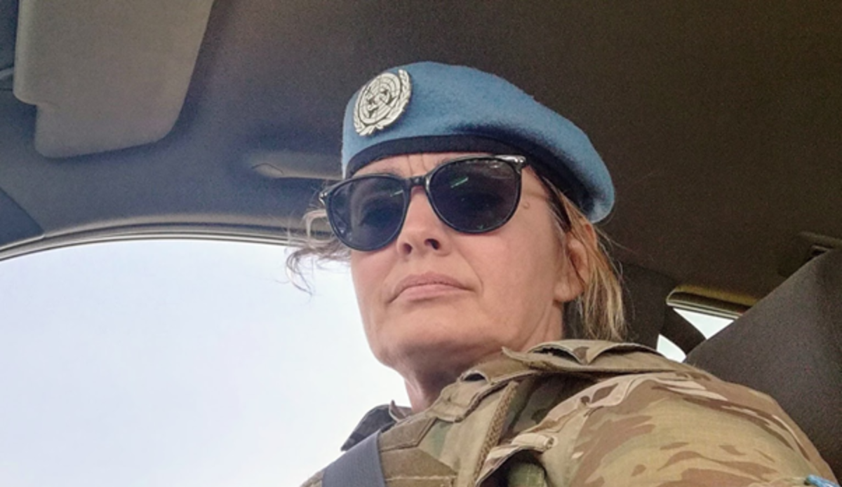 Commander Larsen en route to visit the UNTSO Golan Observer Group supporting UNDOF. Photo by Janne Larsen